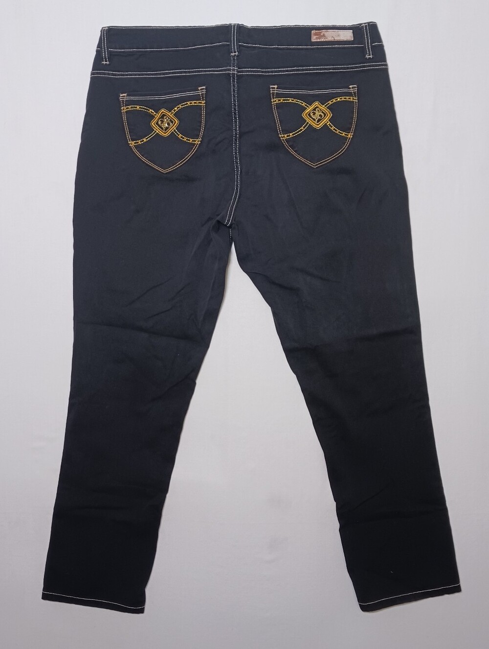 South Pole Black Jeans with Gold Accent Stitching